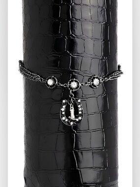 Waverly Black Horseshoe Boot Charm